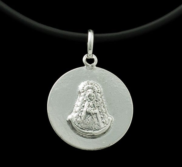 Colgante en Plata de Ley 925 mls – Medalla Virgen del Rocío