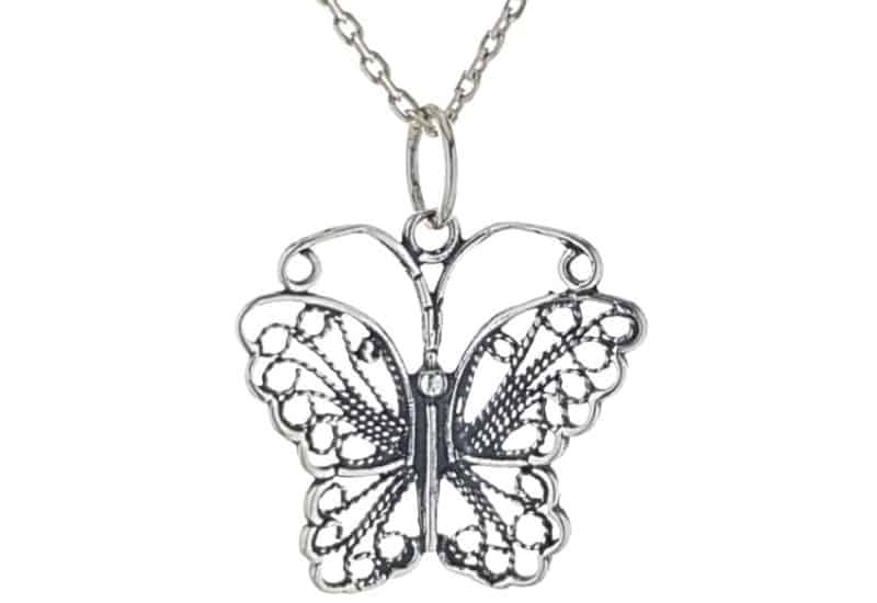 Colgante mariposa de plata 925