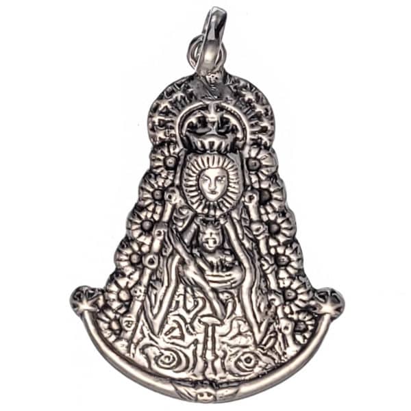 Colgante en Plata 925 Medalla Virgen del Rocío (2)