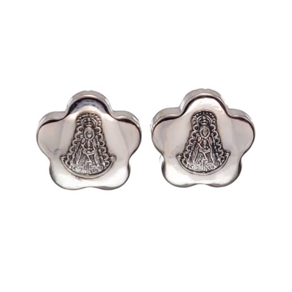 Pendientes en Plata Medalla Virgen del Rocío (1) Pendientes en Plata Medalla Virgen del Rocío (1)