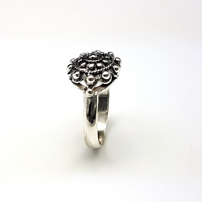 Anillo botón charro en plata Anillo botón charro en plata