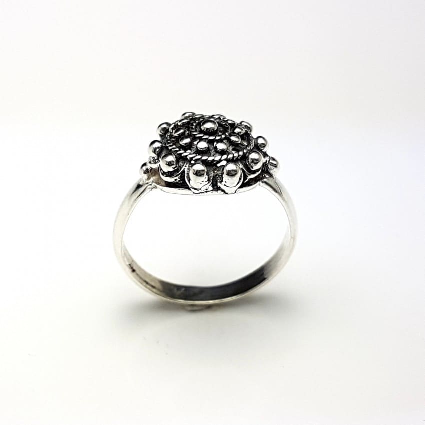 Anillo botón charro en plata Anillo botón charro en plata