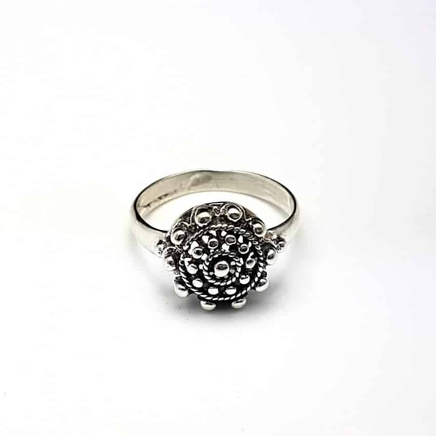 Anillo botón charro en plata Anillo botón charro en plata