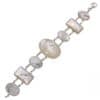 Pulsera grandes eslabones de plata y auténtico nácar Pulsera grandes eslabones de plata y auténtico nácar