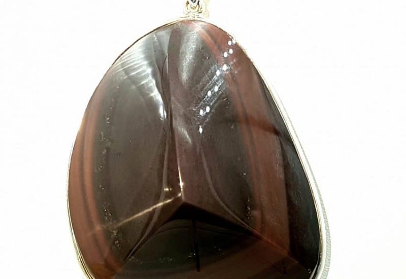 Gran colgante de Obsidiana Arcoiris fabricado en plata de ley 925 mls