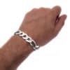 Pulsera plata de 34 gramos de eslabones cartier de 21,5 cms (1)
