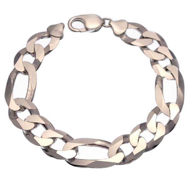 Pulsera plata de 34 gramos de eslabones cartier de 21,5 cms (2)