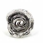 Anillo de plata con espiral Koru