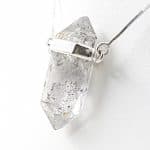 Colgante de Cuarzo cristal de roca fabricado en plata