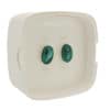 Pendientes de plata con piedra oval de malaquita de 17×10 mm (1)