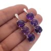 Pendientes tres piedras de amatista (2)