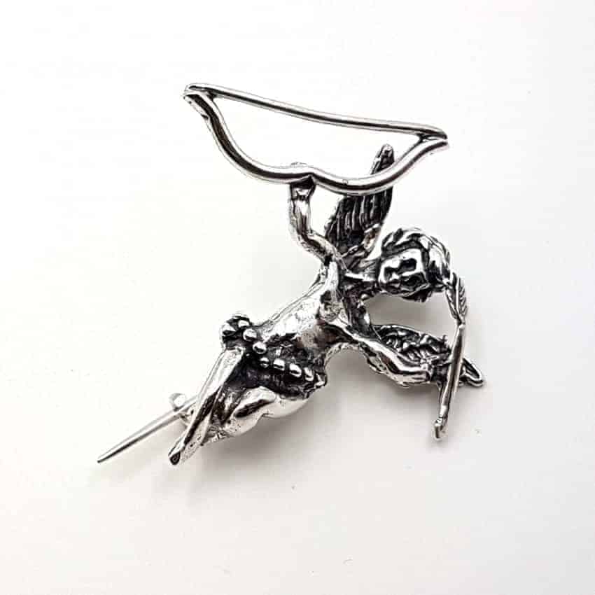 Broche con angelito en plata