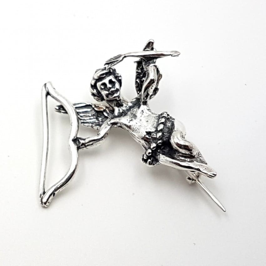Broche con angelito en plata