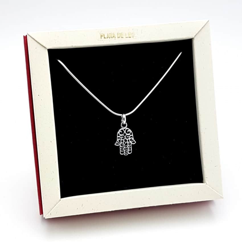 Colgante mano de Fátima en plata