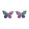 Pendientes mariposa de circonitas de colores (2)