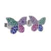Pendientes mariposa de circonitas de colores (3)