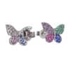 Pendientes mariposa de circonitas de colores (4)