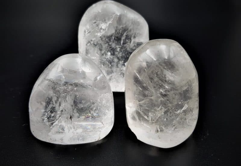 150 gramos de rodados de Cuarzo blanco cristal de roca