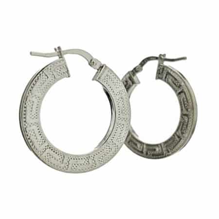 Argollas greca planas de 2,4 cms.