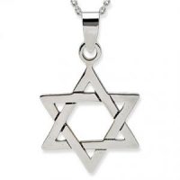 Estrella de David. Amuleto, colgante de plata