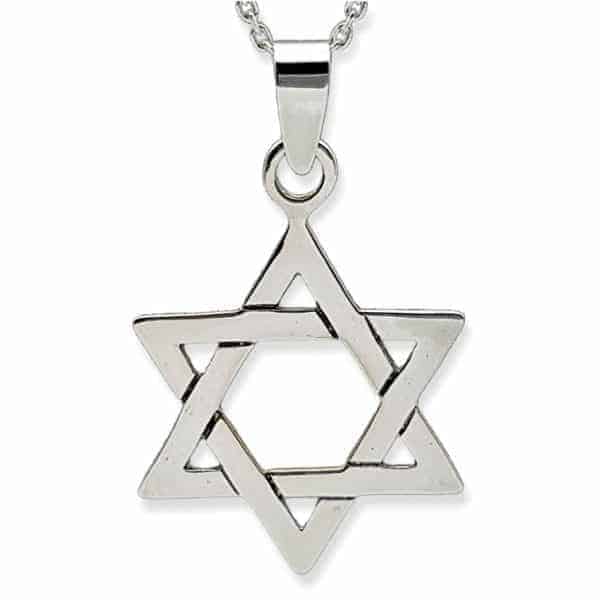 Estrella de David. Amuleto, colgante de plata