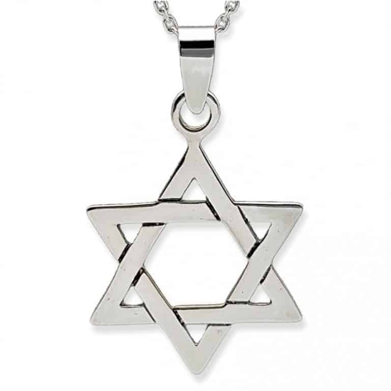 Estrella de David. Amuleto, colgante de plata