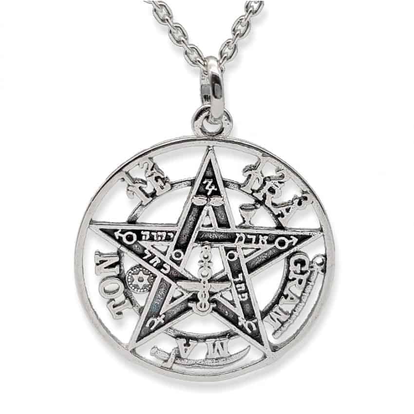 talismán de protección personal poderoso amuleto Colgante TETRAGRAMATON plata de ley