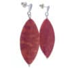 Pendientes de plata con piedra de raíz de coral de 42 mm (2) Pendientes de plata con piedra de raíz de coral de 42 mm (2)