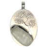 Colgante plata con piedra luna y grabado del árbol de la vida (3)