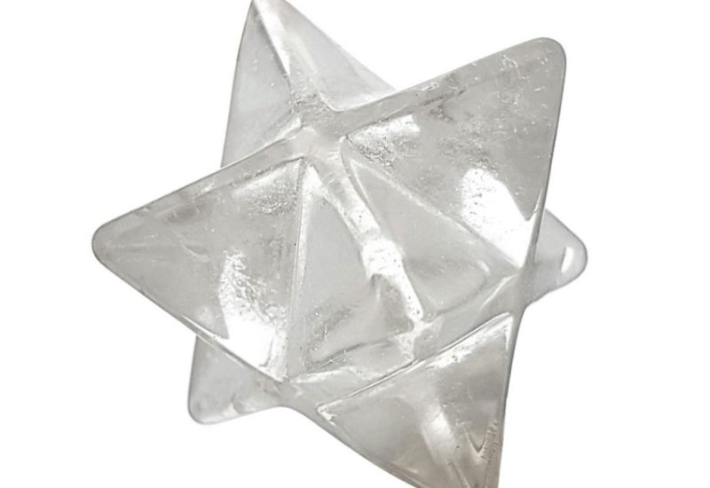 Estrella merkaba de cuarzo cristal de roca