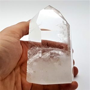 Punta natural de cuarzo cristal de roca