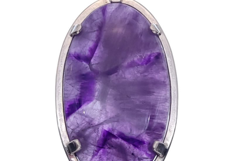 Colgante gran piedra en cabujón de amatista