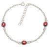 Pulsera de plata de mariquitas rojas (2) Pulsera de plata de mariquitas rojas (2)