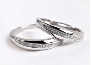 anillos de plata con baño de rodio
