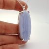 Colgante oval de calcedonia azul (5)