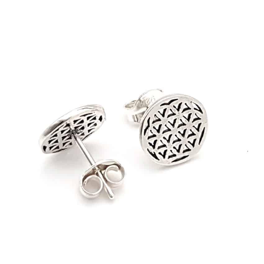 2 Pares De Pendientes Flor De Metal - Estilo Minimalista, En Oro Y Plata, Tamaño Moderado Para Diario O Fiesta