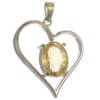 Colgante corazón de plata con gema de citrino (1)