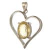 Colgante corazón de plata con gema de citrino (4)
