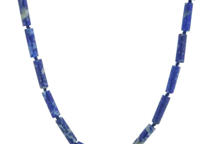Collar cilindros de lapislázuli de 45 centímetros