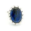 Robusto anillo de talla 16 en lapislázuli con y diseño de perfil estriado(7)