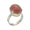 Anillo de rodocrosita de 16×12 mm. montado en plata 925 (3)