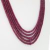 Collar de rubíes naturales de 5 hilos de piedras facetadas (2)