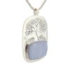 Colgante símbolo árbol de la vida calado en plata con piedra de calcedonia azul (4)