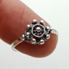 anillo botón charro tamaño pequeño de plata (5)