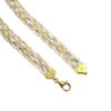 Collar de 50 cms. trenzado de plata 925 con baño de oro amarillo, rosa y rodio (1)