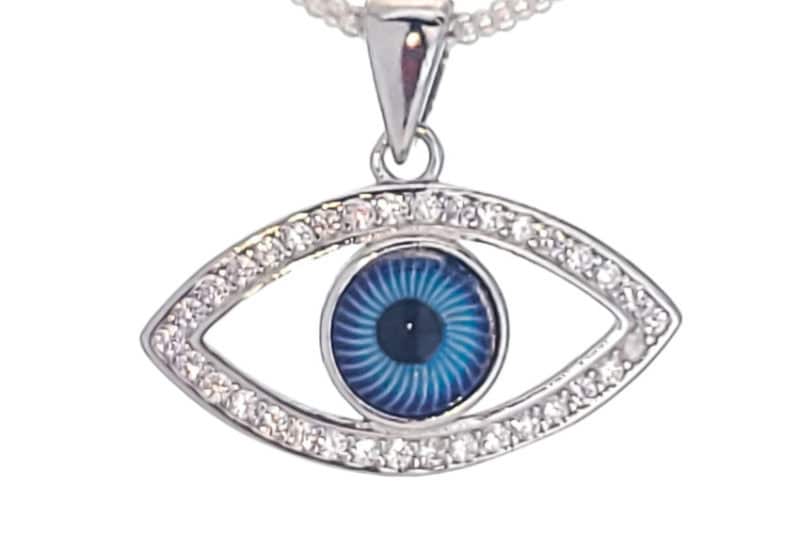Colgante ojo turco con circonitas en plata 925