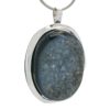 Colgante druzy onix – piedra oval ágata negra en plata (4)