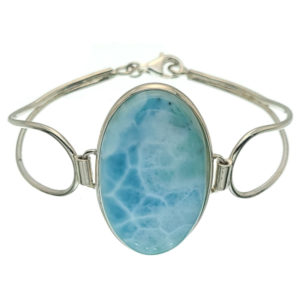 Pulsera piedra de larimar en plata 925