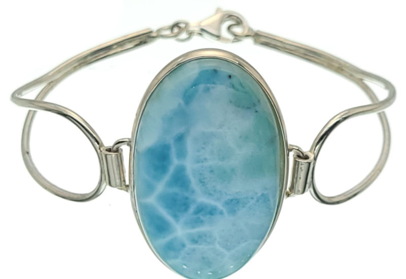 Pulsera piedra de larimar en plata 925