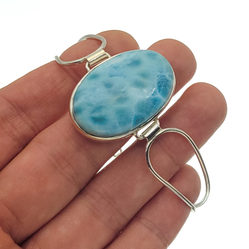 pulsera de plata y larimar (5)